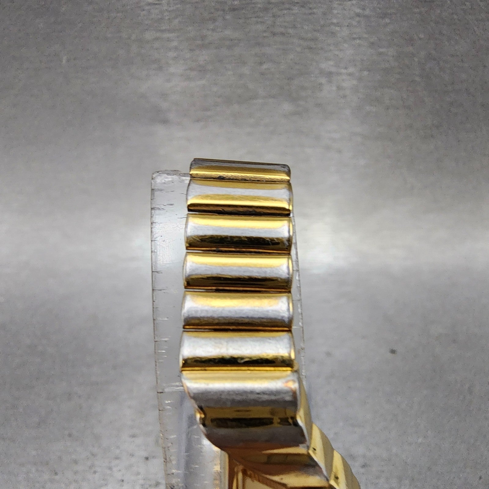 Seiko Halfmoon Watch Women 14mm Gold Dial Gold Tone Asymmetrical New Battery PL14