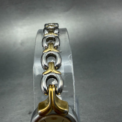 Seiko Watch Women 17mm Champagne Dial Two Tone Oval 2P21-5D00 New Battery VTG4