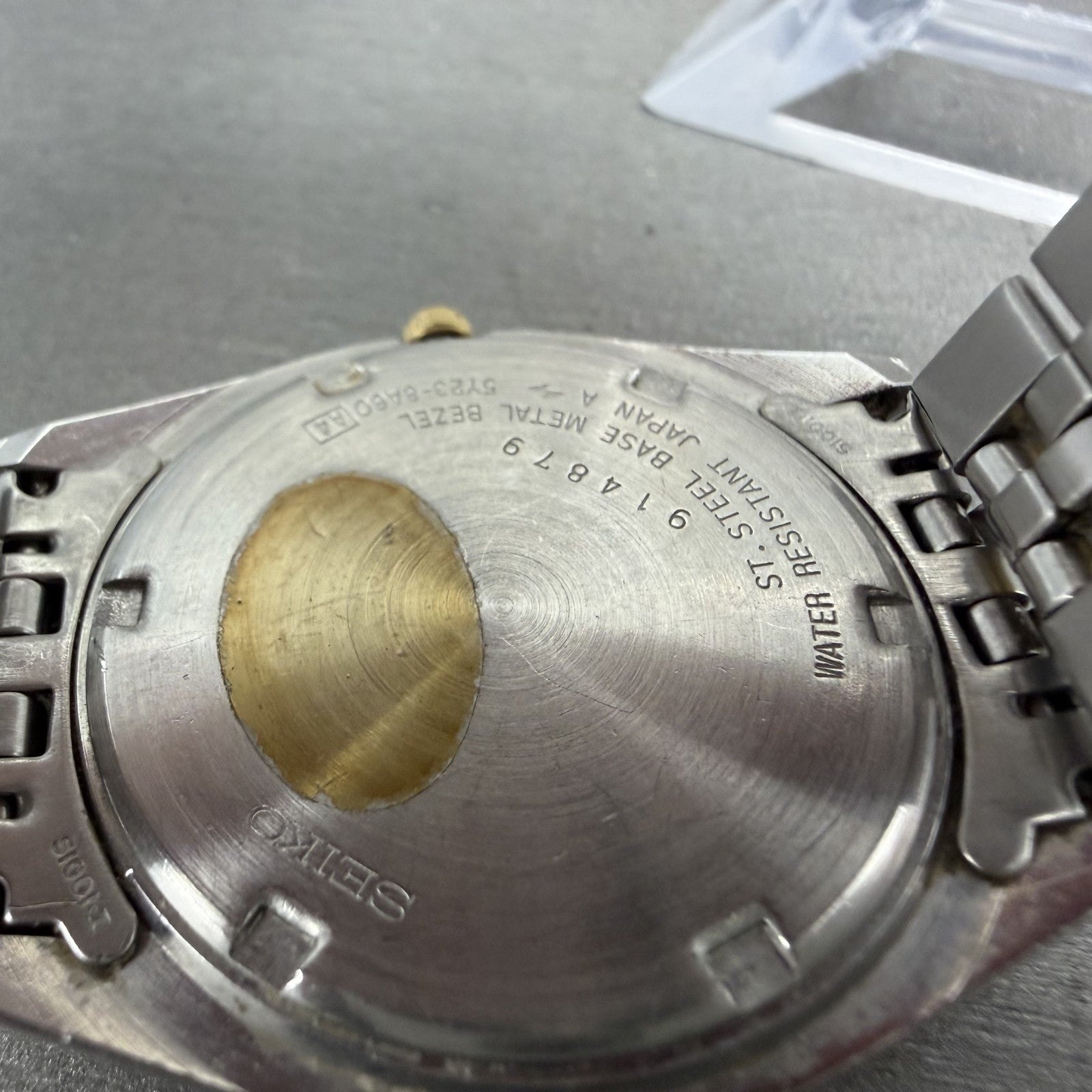 Seiko SQ President Watch Men 36mm Champagne Dial Two Tone Daydate Round  New Bat9