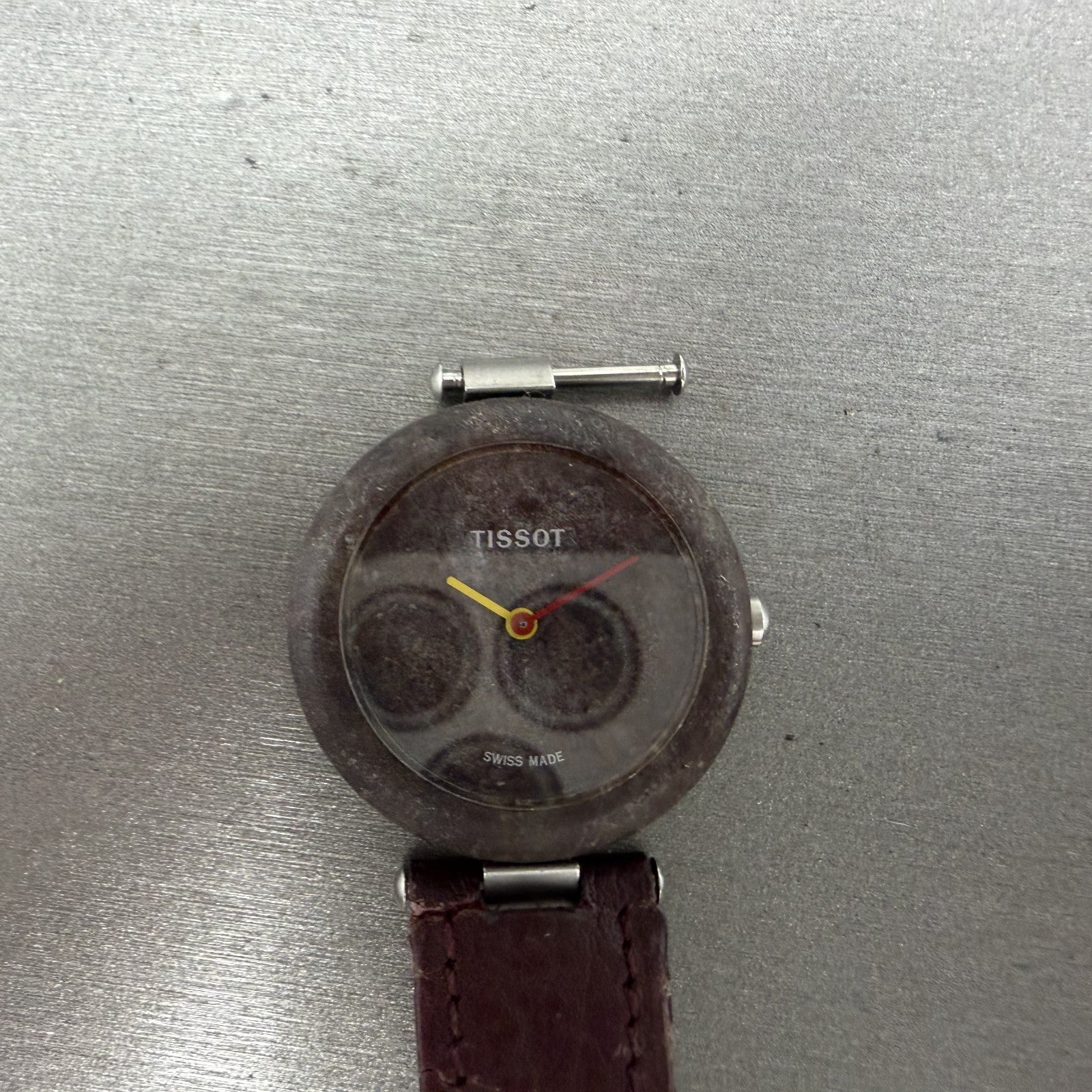 Tissot Rock Watch Women 30mm Brown Stone Dial Stone Case Round R150PARTS0