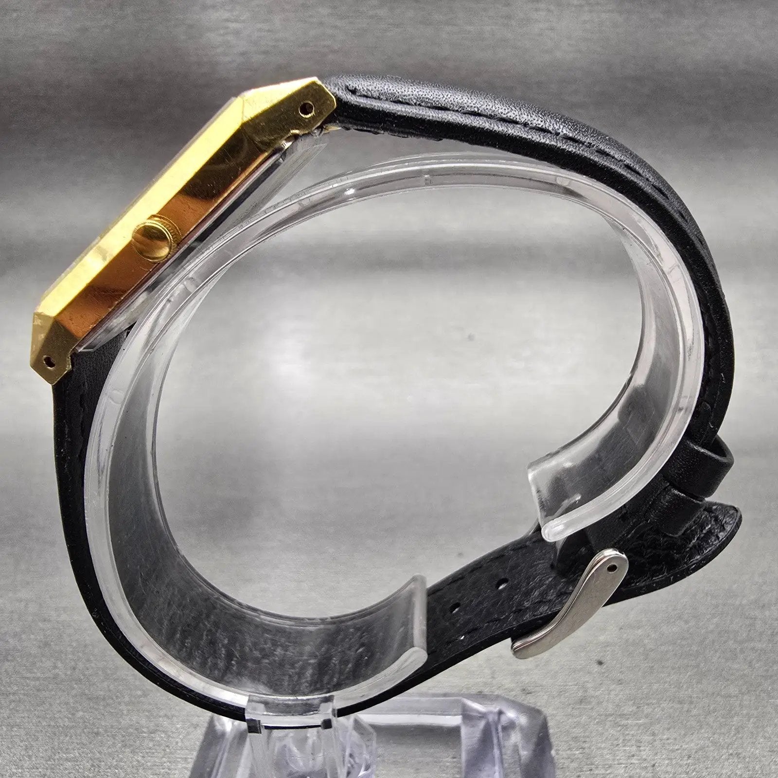 Citizen CQ Tank Watch Men 25mm Black Dial Gold Tone Rectangle 6031-S06291 NewBat6