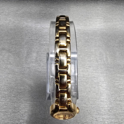 Seiko Watch Women 17mm Gold Dial Gold Tone Oval 1N01-0CS0 New Battery Vintage JP4