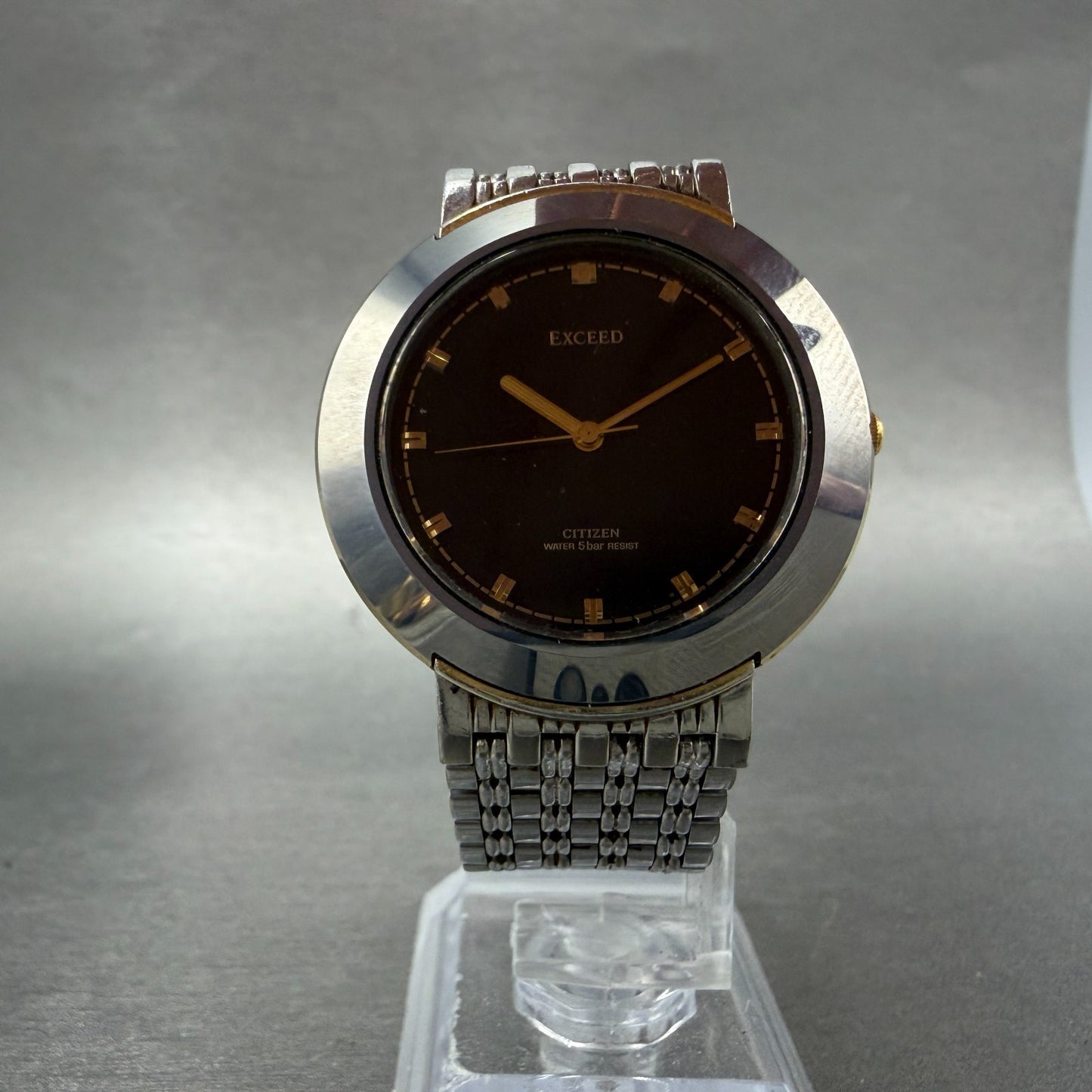 Citizen Exceed Watch Men 34mm black Dial Gray Tone Round 2730-274458 New Battery5
