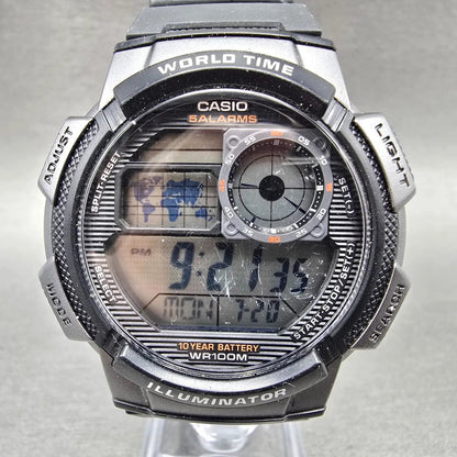 Casio AE-1000W Watch Men 44mm Black Dial Gray Black World Time Digital READ!!!!!0