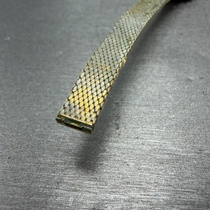 Armitron Deauville Watch Women 12mm Gold Tone Diamond Bezel BROKEN!! New Battery17