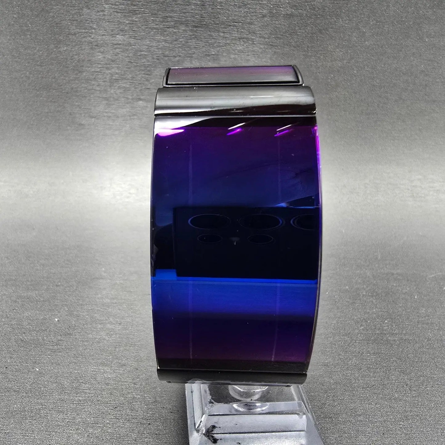 Diesel Watch Men 31mm Black Iridescent Digital Date Rectangle DZ-7110 New Batt0