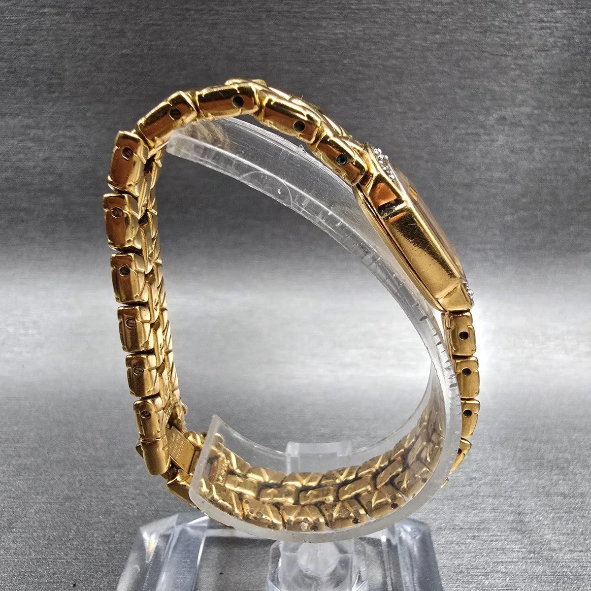 Seiko Lassale Watch Women 13mm Gold Dial Gold Diamond 2E20-7179 New Battery8