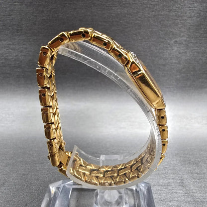 Seiko Lassale Watch Women 13mm Gold Dial Gold Diamond 2E20-7179 New Battery8