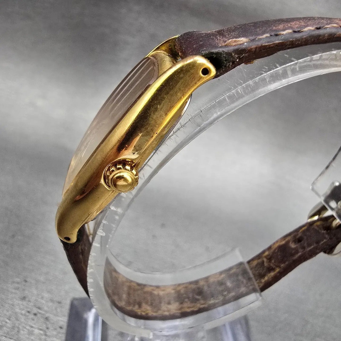 Seiko Watch Women 22mm Gold Dial Gold Tone Rectangle 1N00-6F09 New Battery VTG2