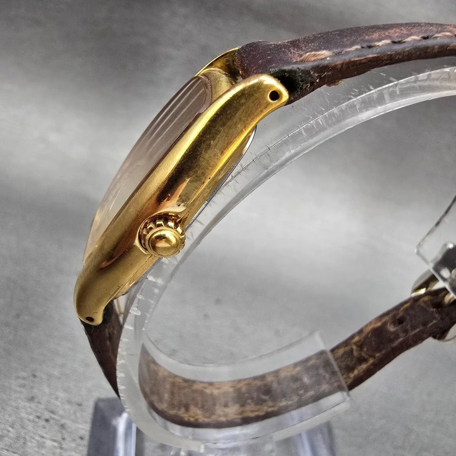 Seiko Watch Women 22mm Gold Dial Gold Tone Rectangle 1N00-6F09 New Battery VTG2
