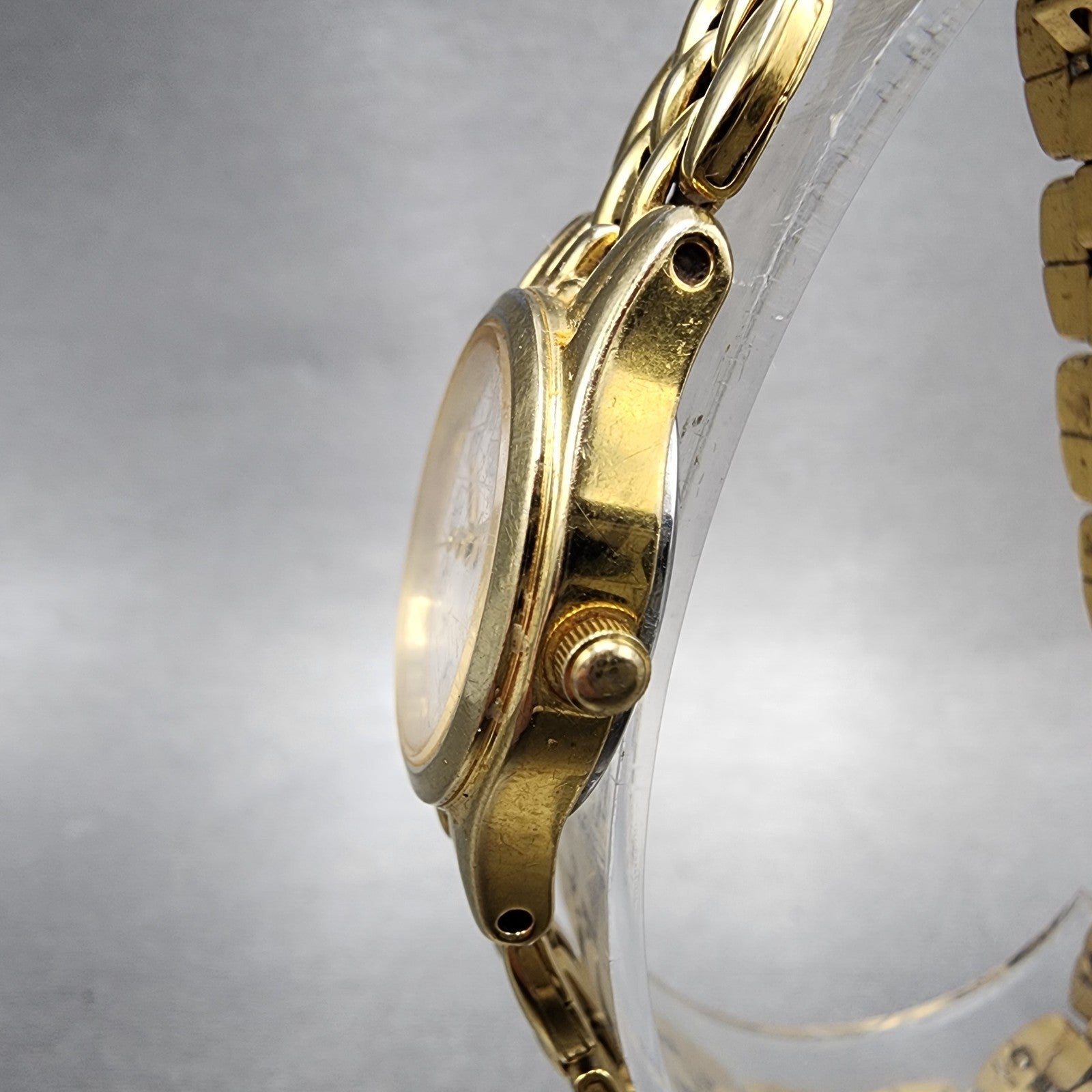 Citizen Watch Women 23mm White Dial Gold Tone Date Round 1012S066612 New Batt2