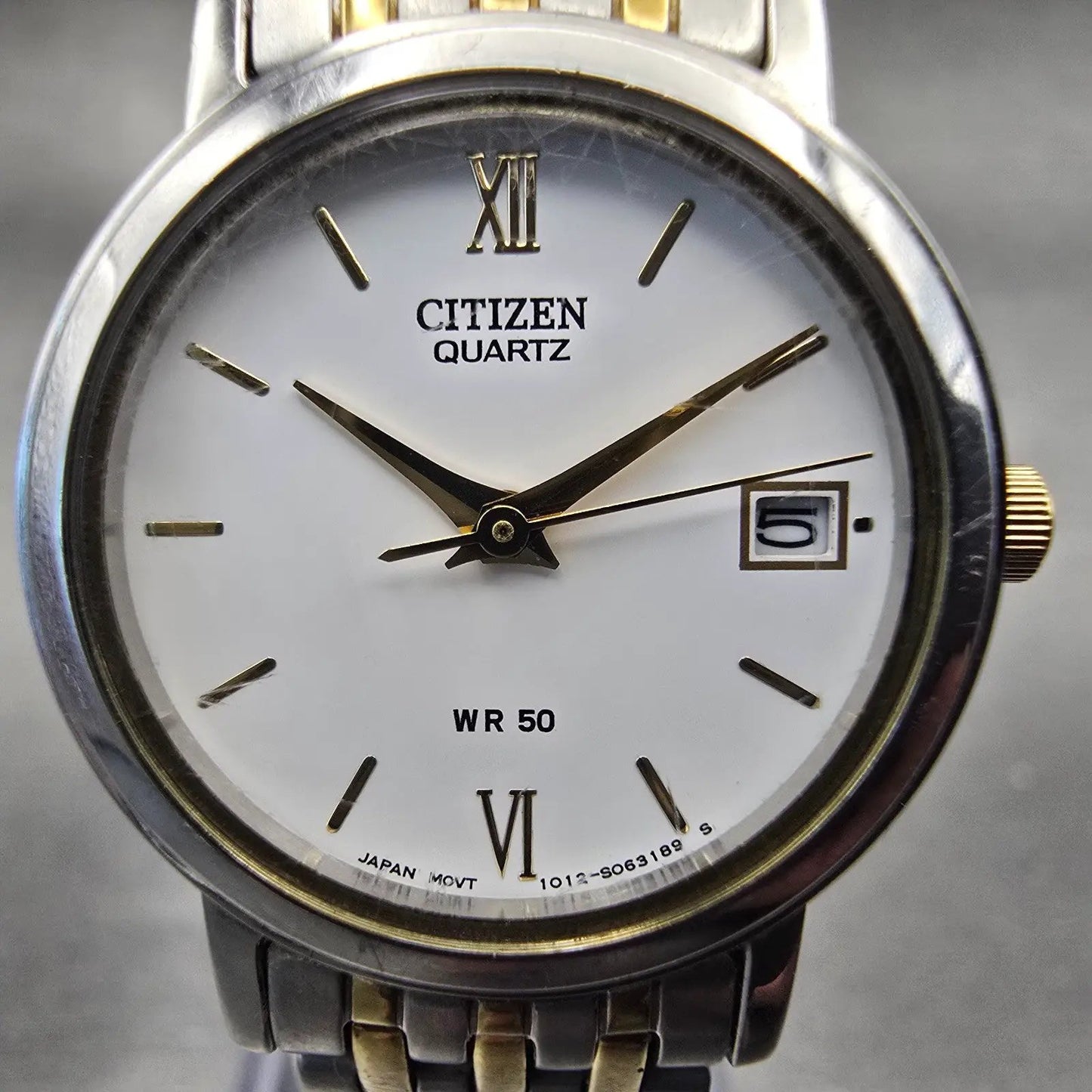 Citizen Watch Women 23mm White Dial Silver Tone Date Round 1012-S038570 New Batt1