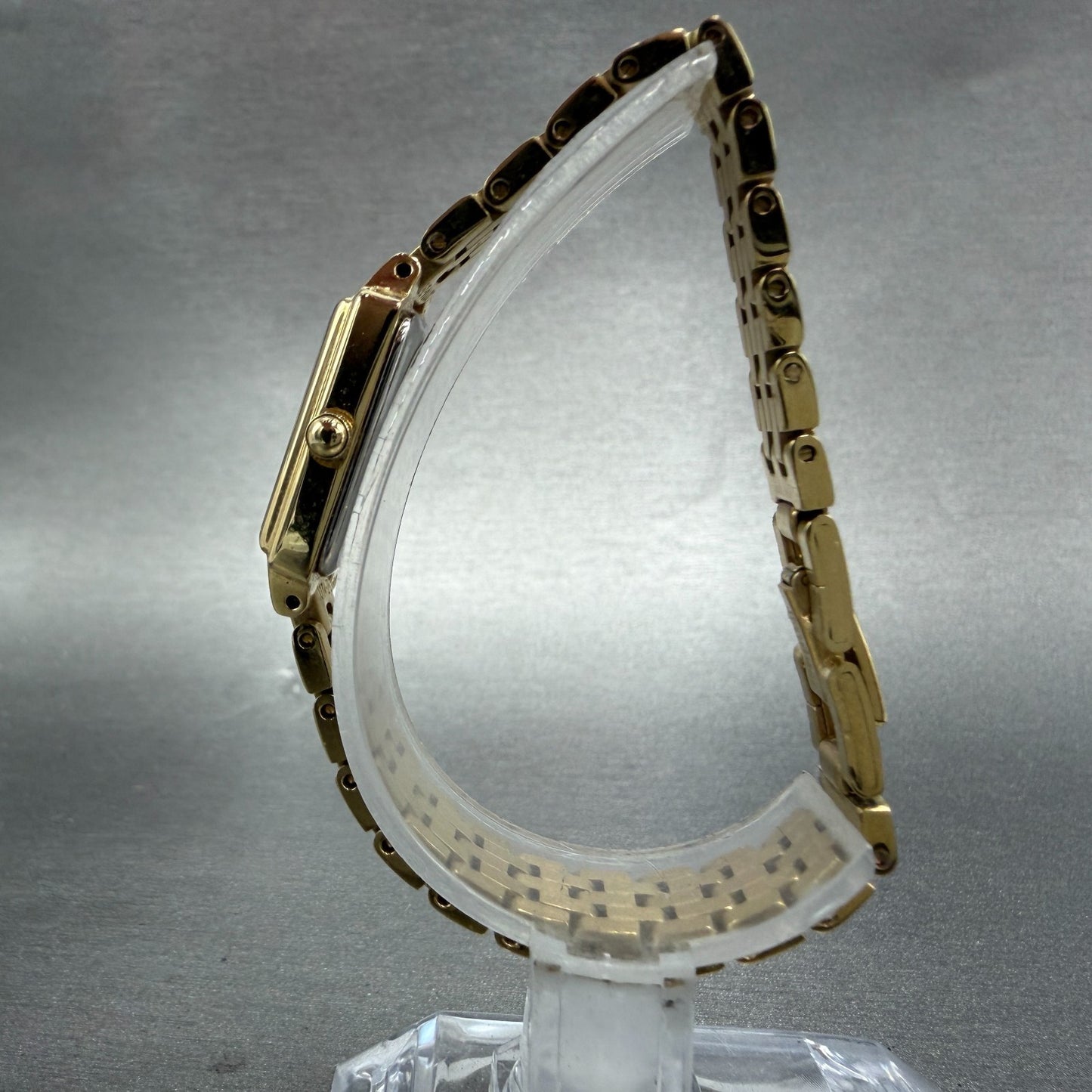 Seiko Tank Watch Women 16mm Champagne Dial Gold Tone 1N01-0FH0 New Battery NMZ7