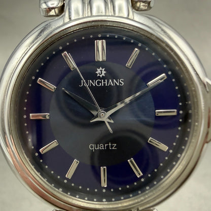 Junghans Watch Men 34mm Blue Dial Silver Tone Round JY-703M New Battery1