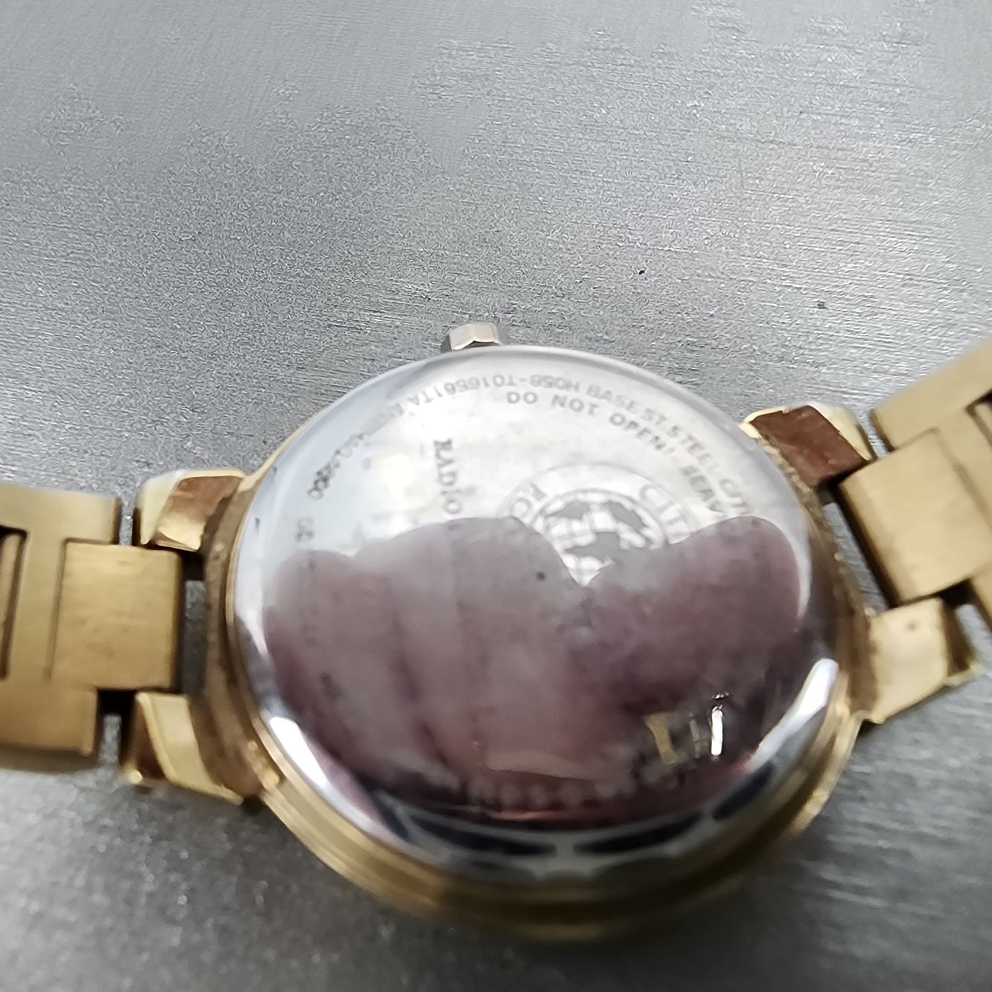 Citizen EcoDrive Xc Watch Women 25mm Pink Dial Gold Tone Runs H058T01656110