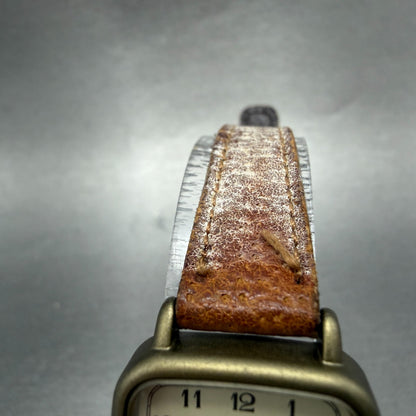 Seiko Alba watch Women 22mm Cream Dial Gold Tone Square V252-5020 New Battery4