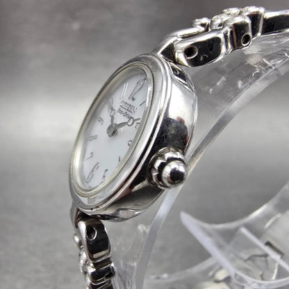Citizen Eco-Drive Watch Women 18mm White Dial Silver Tone B023-S021774 Runs2