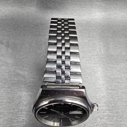 Seiko Spirit Watch Men 34mm Black Dial Silver Tone Daydate 7N48-7A10 New Battery4