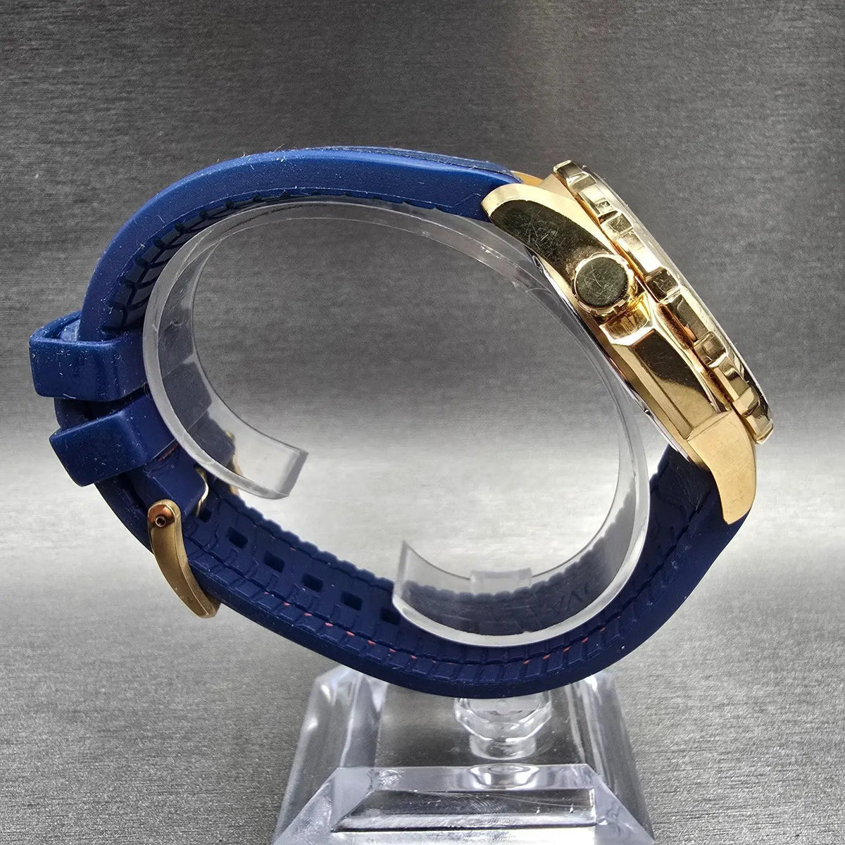 Bulova Marine Star Chronograph Watch Men 44mm Blue Dial Gold 97B168 New Battery8