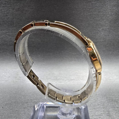 Seiko Watch Women 20mm MOP Dial Gold Tone Round 1N00-0GN0 New Battery VTG JP538