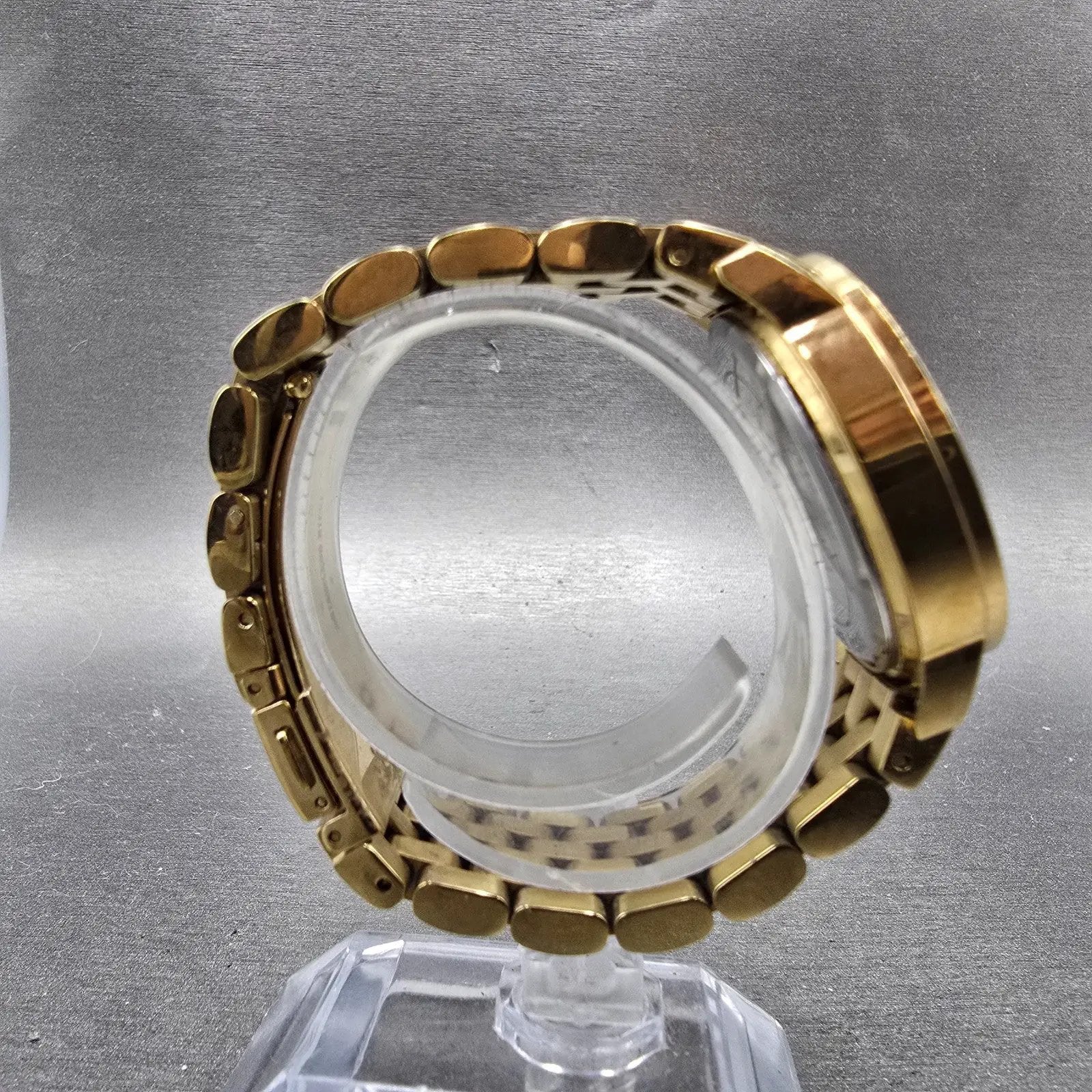 Michael Kors Nini Watch Women 35mm White Dial Gold Tone MK-3214 New Battery7