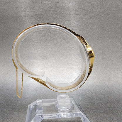 Seiko Watch Women 17mm Brown Dial Gold Tone Oval 2C205759 New Battery NOS8