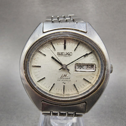 Seiko Lord Matic Special Watch Men 37mm White Dial Silver Daydate 52065040 PART0