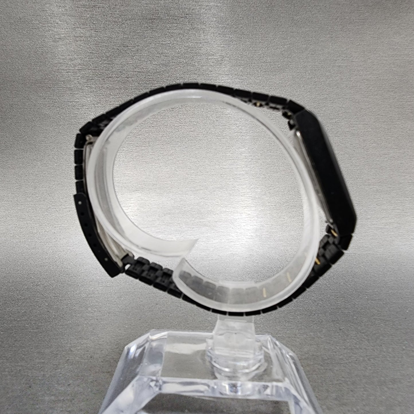 Seiko Watch Women 22mm Analgo Digital Black Tone Rectangle E0295619 New Battery8