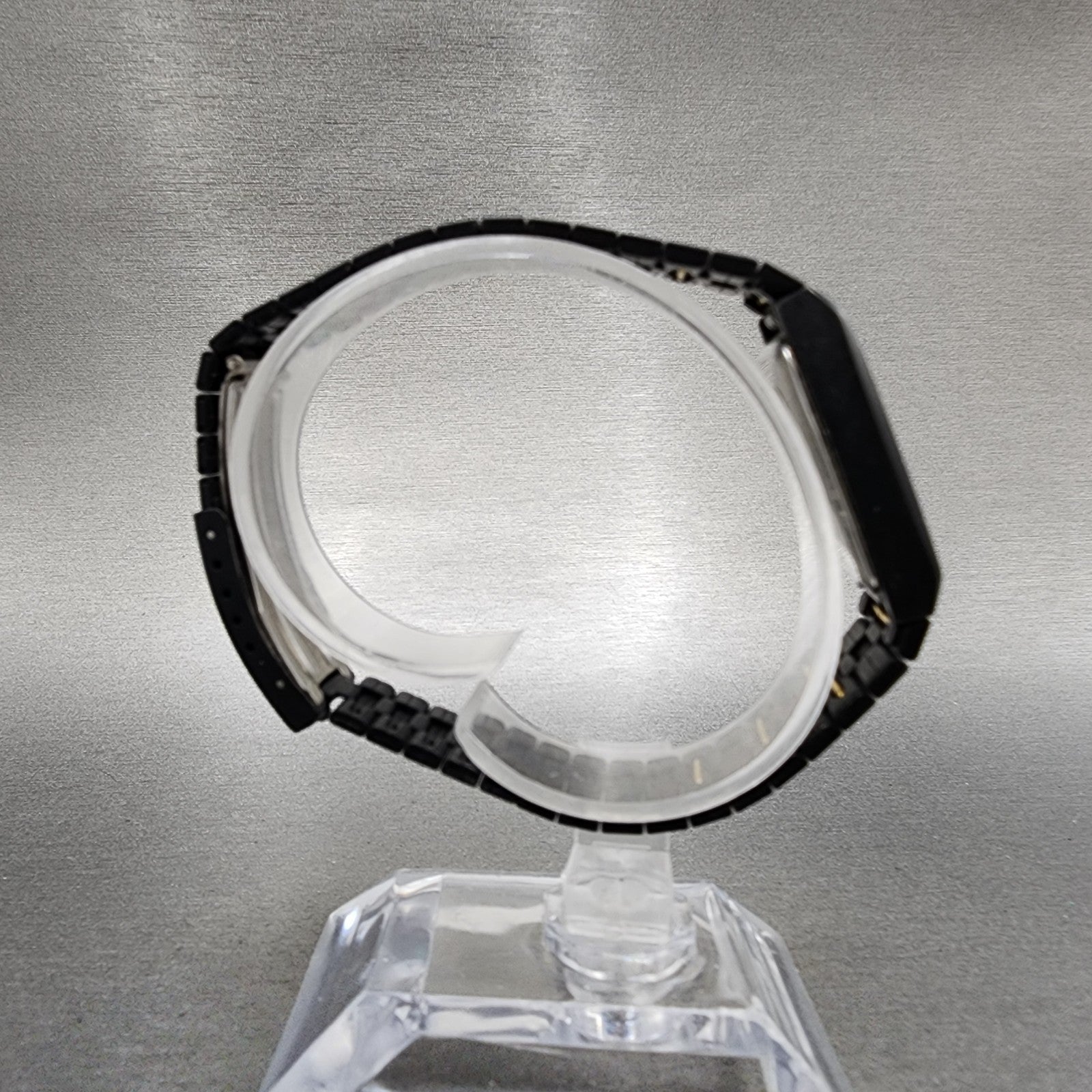 Seiko Watch Women 22mm Analgo Digital Black Tone Rectangle E0295619 New Battery8