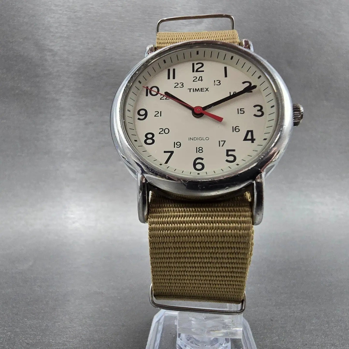 Timex Weekender Watch Men 38mm White Dial Silver Tone READ!!!!!! T2N651 New Batt5