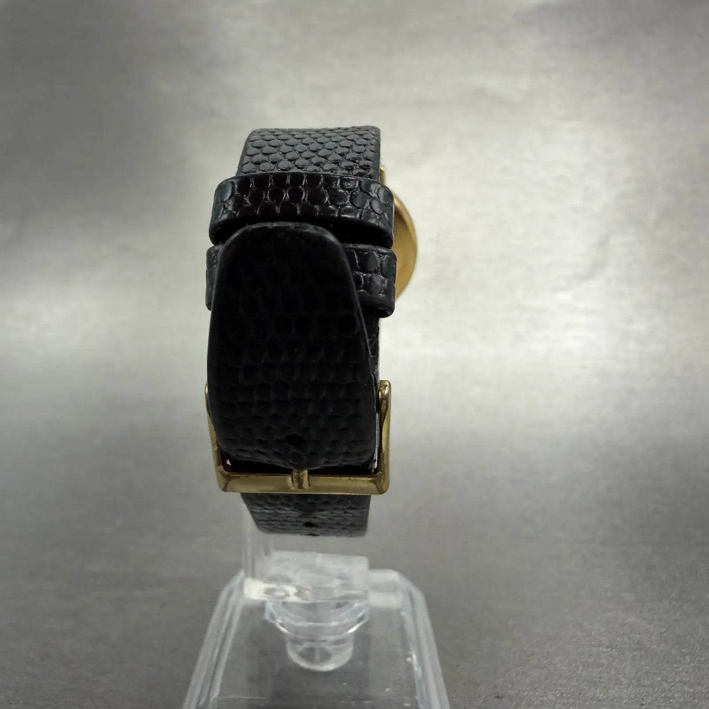 Wittnauer Watch Women 30mm Black Dial Gold Tone Round New Battery Vintage Swiss7