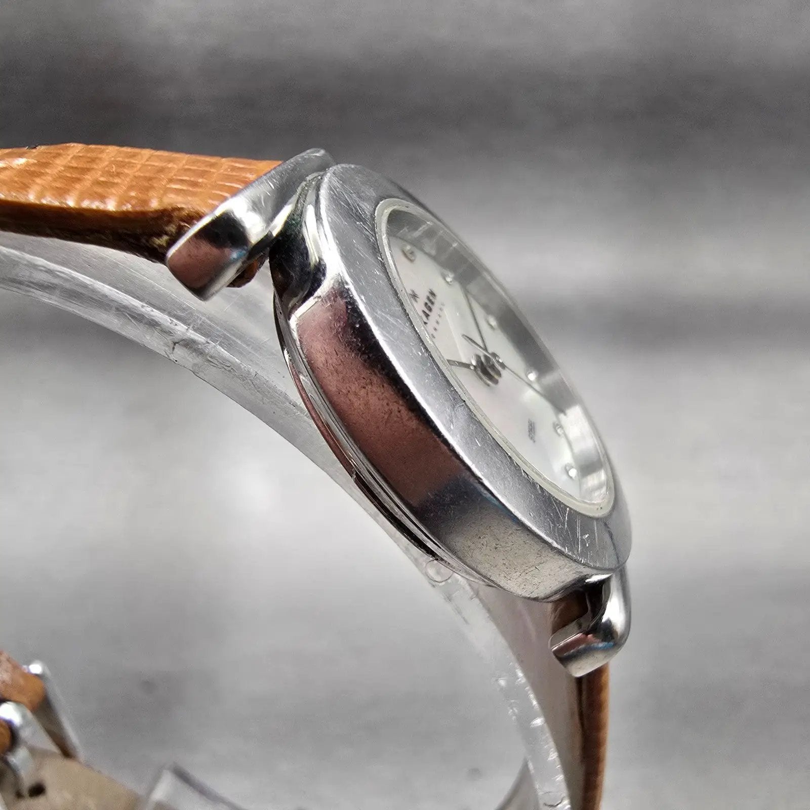 Skagen Watch Women 25mm MOP Dial Silver Tone Round 107SSLVW1 New Battery3