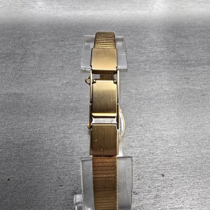 Citizen CQ Watch Women 17mm Champagne Dial Gold Tone 3220-324111 New Battery JP7