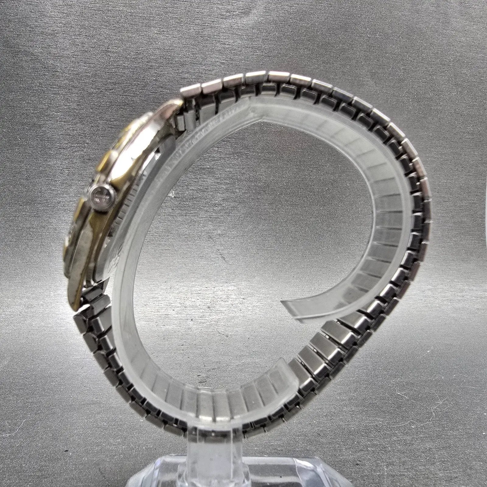 Calypso Dive Watch Men 37mm White Dial Silver Tone Round Stretch Band New Batt6