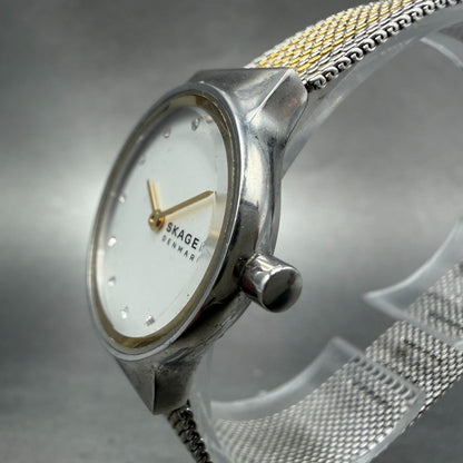 Skagen Freja Watch Women 26mm White Dial Two Tone Round SKW2698 New Battery2