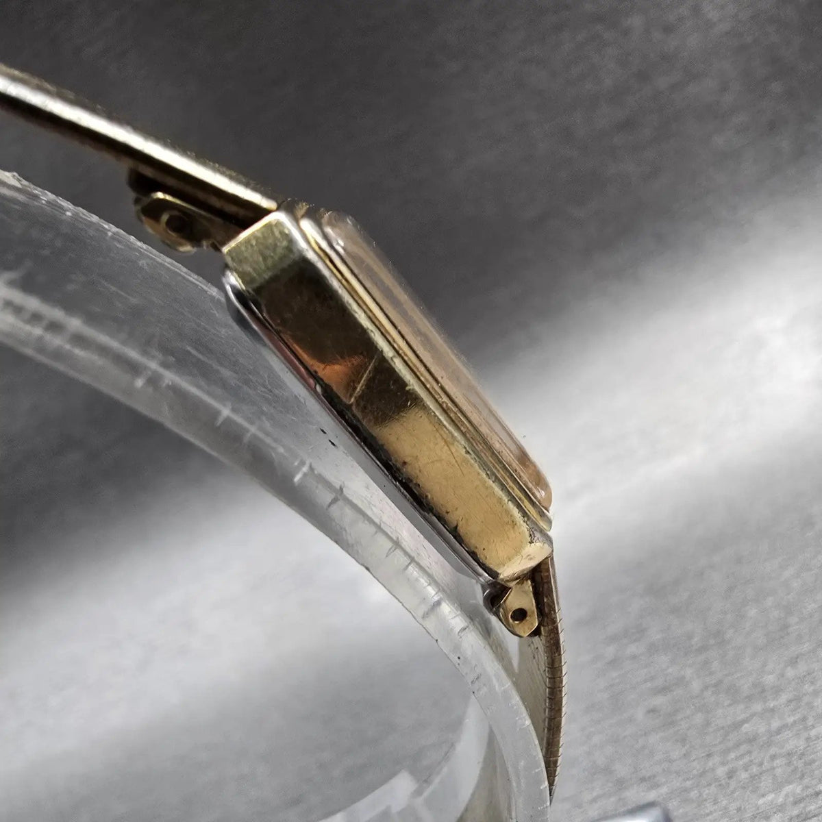 Seiko Watch Women 13mm Gold Dial Gold Tone Rectangle 1320-5779 New Battery JP3