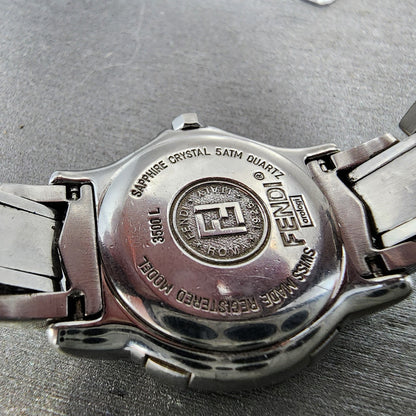 Fendi Orologi Watch Women 26mm White Dial Silver Tone Date Round 3500L PARTS10