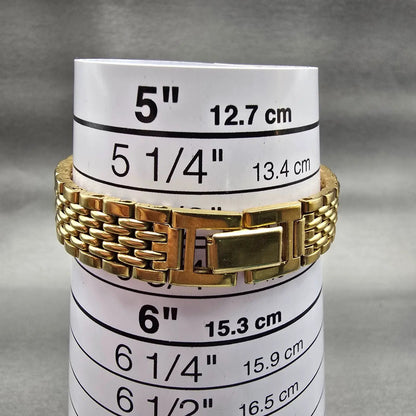 Seiko Watch Women 19mm Gold Dial Gold Tone Round V401-0289 New Battery Vintage9
