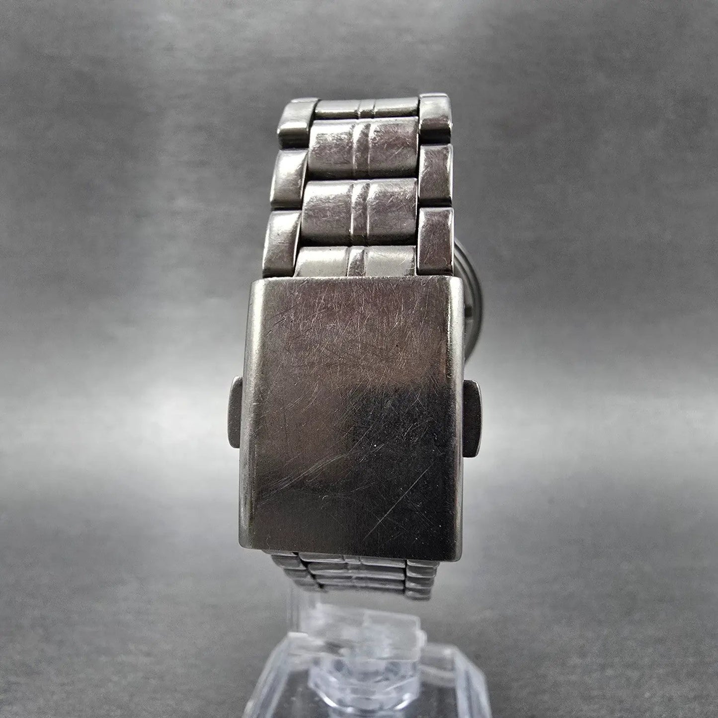 Seiko Solar Watch Men 35mm Black Dial Titanium Date Round 5K22-0A20 Runs8