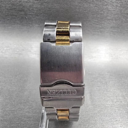 Citizen Mens Watch 35mm Champagne Dial Two Tone Round 1032-S77147 New Battery L7