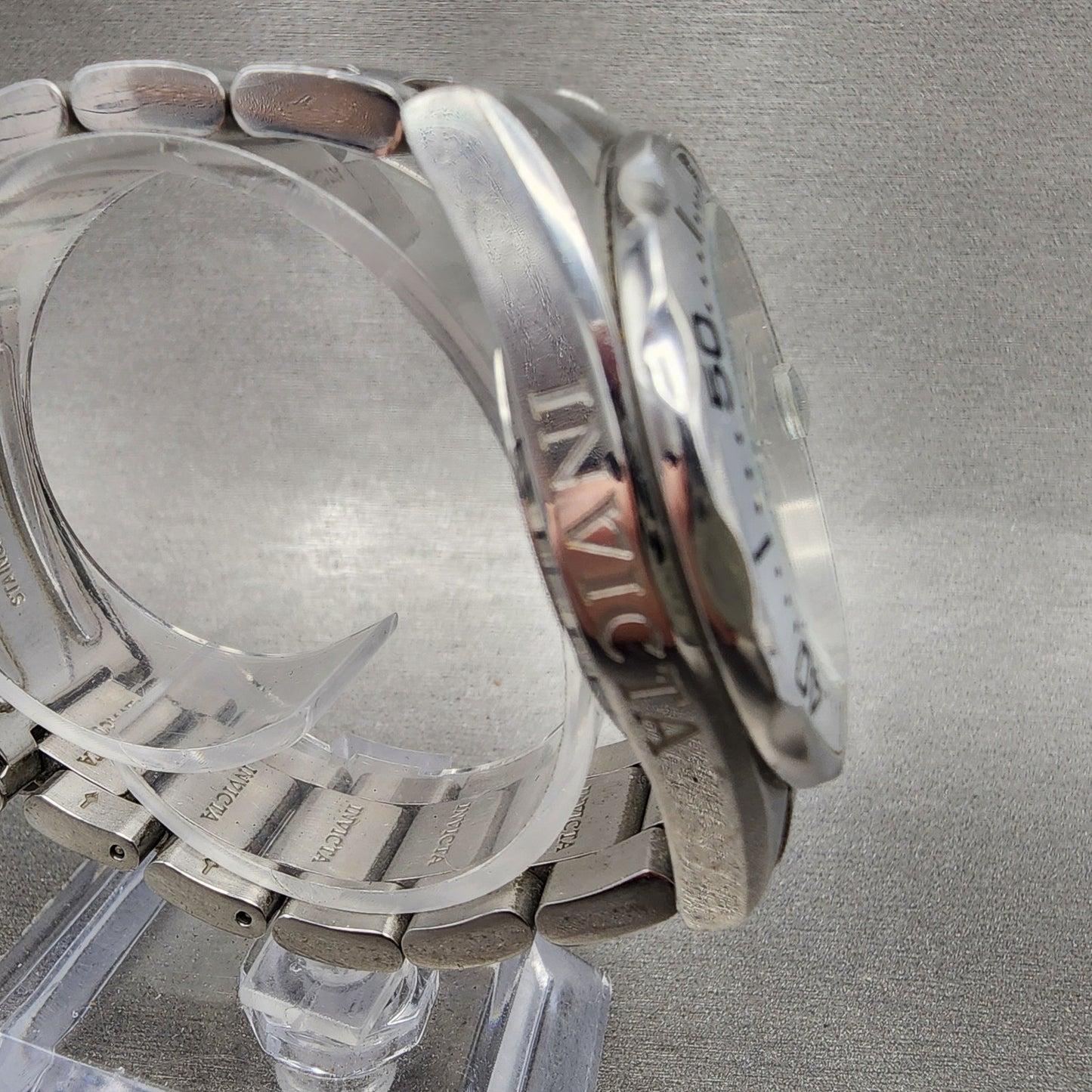 Invicta Angle Watch Women 37mm Silver Dial Steel Date Round 12503 New Battery3