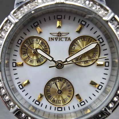Invicta Angel Watch Women 33mm MOP Dial Two Tone Daydate Round 29117 New Battery1