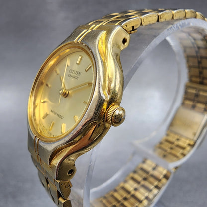 Citizen Watch Women 23mm Champange Dial Gold Tone Round 5930S43714 New Battery2