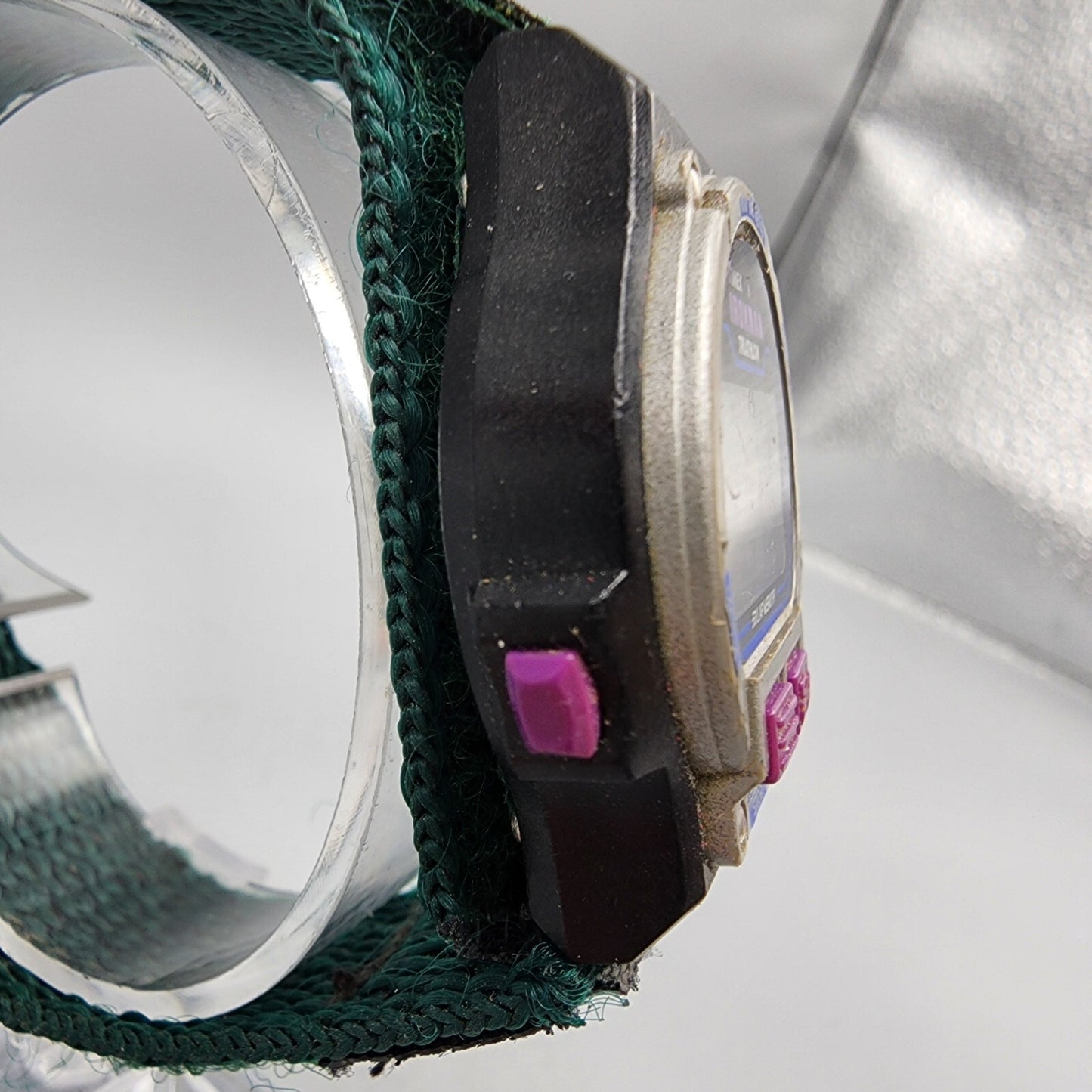 VTG Timex Ironman Triathlon Watch Women 33mm Digital Alarm Chrono Black New Batt