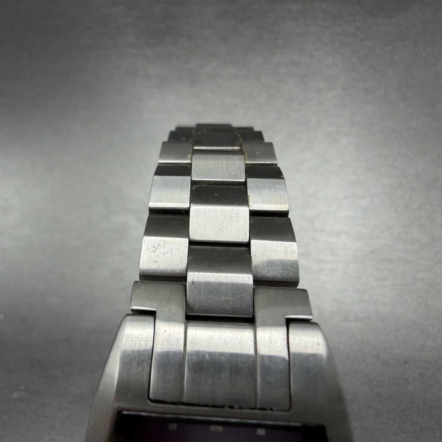 Diesel Watch Women 27mm Purple Dial Stainless Steel Rectangle DZ-1031 New Batt4