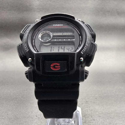 Casio G-Shock DW-9052 Watch Men 47mm Black Dial Black Chrono Alarm New Battery P5