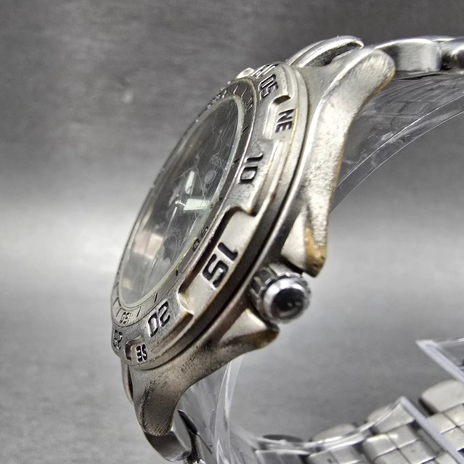 Fossil Blue Watch Women 35mm Black Dial Silver Tone Daydate BQ-9023 New Battery2