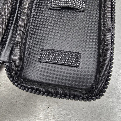Seiko Travel Watch Case Black Fabric Plastic Rectangle Zipper8