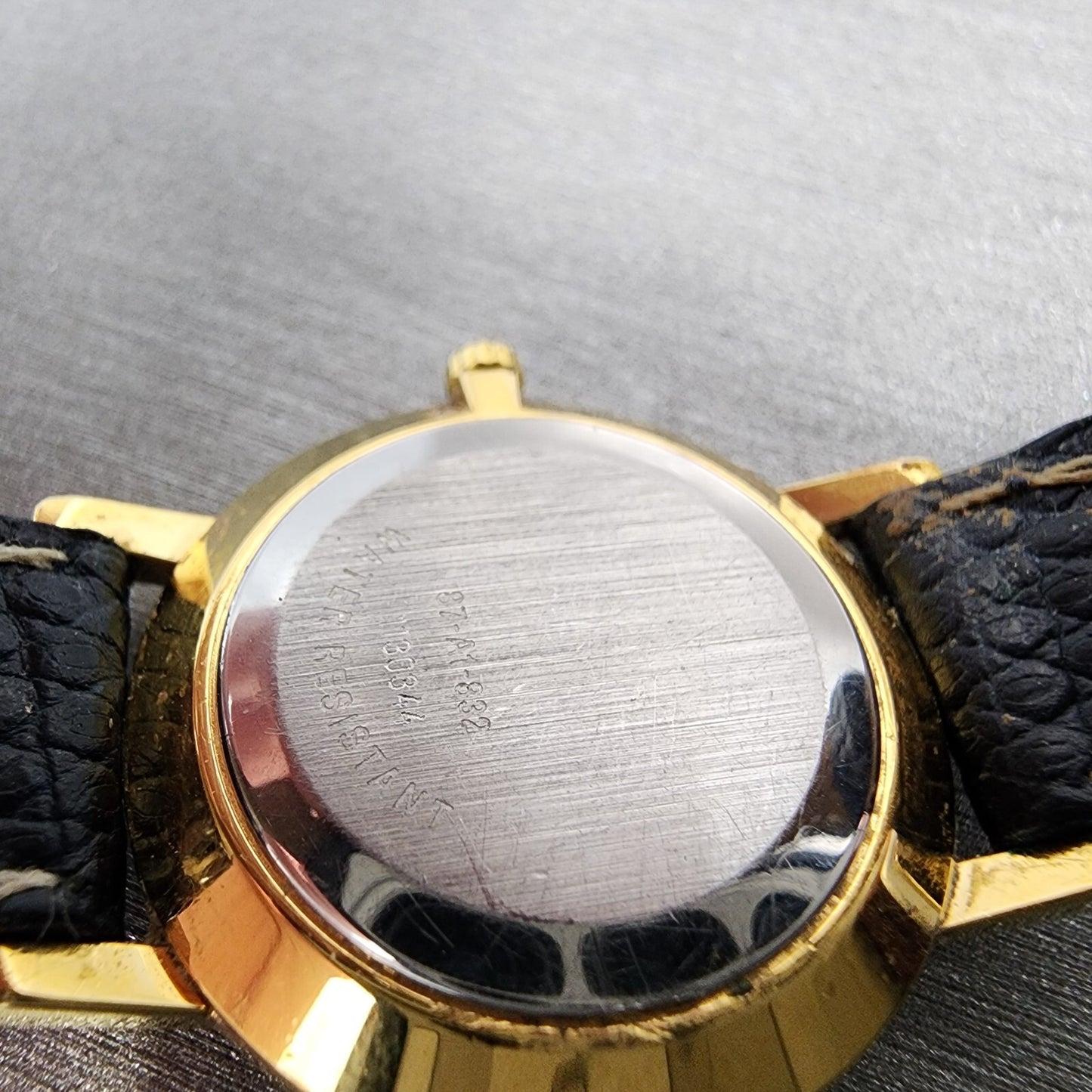 Movado Museum Watch Women 24mm Blue Dial Gold Tone Round 87A1832 PARTS10
