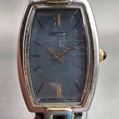 Seiko Watch Women 16mm MOP Dial Silver Tone Oval 1N00-0JL0 New Battery Vintage1